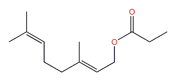 (E)-3,7-Dimethyl-2,6-octadienyl propionate